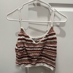 Hollister knitted cropped tank top